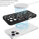 Fiyart Designed for iPhone 16 Pro Case Matte Cheetah Print Design Compatible with MagSafe Wireless Charging,Cute Leopard Print Anti-Scratch Translucent Phone Cover for Women Girls Men 6.3"-Black