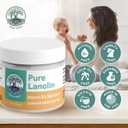 100% Pure Lanolin, Handmade in USA, Unrefined Balm, Dry & Itchy Skin, Cracked Lips, Breastfeeding, Nipple Cream, Baby Care, Moisture-Rich, Nursing Essentials & Petroleum-Free, for Hands, Face & Body