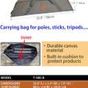 camping moon 34-inch length Canvas with Inner Cushion Pole Case Carrying Case Tripod Stand Storage Case T-500-B