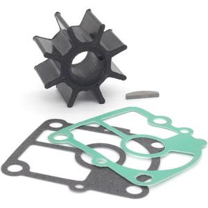 QuickMarine 8M0135803 Water Pump Impeller Service Kit for Mercury Marine & Tohatsu Nissan 9.9 15 18 20 HP Outboard Motor Replacement 47-803748 334-65021-0 Sierra 18-8921 with Gasket and Key