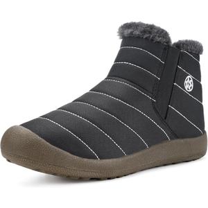 Womens Mens Snow Boots Winter Shoes Slip On Ankle Booties Anti-Slip Water Resistant Fully Fur Lined Outdoor Sneakers