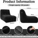 12 Pcs Inflatable Chairs Blow up Couch with Pump,Black, 33.46 x 23.62 x 25.20 inches