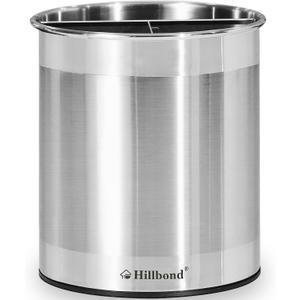 Hillbond 7.5x6.9 Inch EXTRA LARGE Utensil Holder for Countertop, Stainless Steel Rotating Organizer with Removable Divider, Space-Saving for Large Kitchen Utensils Set & Spacious Kitchens