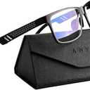 ANYLUV Blue Light Blocking Glasses Men Computer Gaming Glasses Lightweight Al-Mg Metal Anti Eyestrain Eye Protection