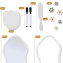 KEYDUACU 12 pcs Girls Locker Accessories, Locker Decorations Including Mirrors, whiteboards, Magnets and organizing Supplies. Ideal for Back-to-School Essentials and The Office (12 pcs-Light Gray)