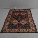 Lessymo Moroccan Washable Rugs for Entryway, Faux Wool 2x3 Small Area Rug for Kitchen Bathroom Corridor - Non-Slip Indoor Door Mat Low Plie Stain Resistant Boho Runner Rug, Classic Red and Cream
