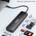 Acer USB C Hub, 7 in 1 USB-C to HDMI Dock, 2 USBA 3.1 GEN1 and 5Gbps Type-C Data Port, 4K HDMI Port, PD 100W Charging, SD Card Reader, for iPad Pro MacBook Pro Laptops and More (Black)