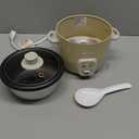 AROMA Mini Rice Cooker, 2-Cup (Uncooked) / 4-Cup (Cooked), Grain Cooker, Soup Maker, Oatmeal Cooker, Auto Keep Warm, 1 Qt, Milk Tea color