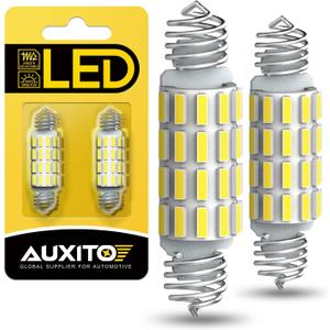 AUXITO 578 LED Bulb 211-2 212-2 Light Bulb 39 41 42MM Interior Lights 6500K White Super Bright 4014 SMD Festoon Error Free for Car Truck LED Dome Map Door License Plate Courtesy Parking Lights, 2 Pack