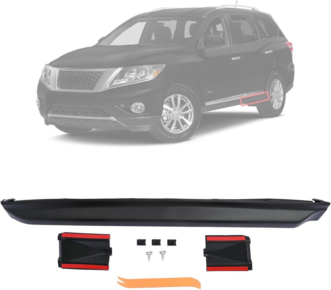 Lower Door Molding Rear Driver Side Compatible with Nissan Pathfinder 2013 2014 2015 Replace 82877-3KA0A 82877-3KA0B Door Molding Trim