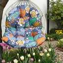 Waterproof Egg Chair Cushion Replacement for Patio Hanging Basket 47 x 35