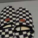 ATHMILE House Slippers for Women Men Indoor Barefoot Slippers Socks Furry Slip on House Shoes Cozy Comfy for Home Bedroom Travel Yoga Women 9-10 Black Checkered