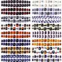 384 Pcs 16 Pack Halloween Press on Nails Halloween Short Fake Square False Nails Plastic Artificial Nail Tips Full Cover Coffin with Ghost Pumpkin Spider Pattern for Women(Fresh Pattern)