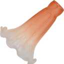Bieye LS01S Lily Flower Blown Glass Lampshade (Orange White, Opening I.D. 0.87" x O.D. 1")
