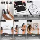 Picture Hanging Tool with Level,All-in-One Picture Hanging System