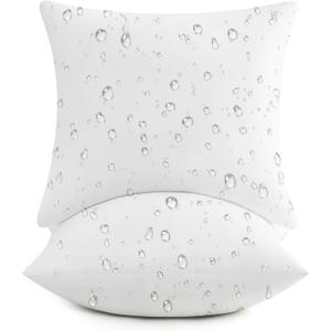 puredown 22x22 Outdoor Pillow Inserts, Set of 2, Fluffy Soft Waterproof Down Alternative Square Form Sham Stuffer for Porch Swing Sofa Couch Cushion Patio Furniture