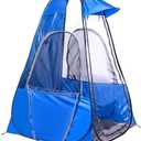 Sports Shelter Weather Tent Single Person Portable Pop Up Tent Pods Outdoor Rainproof & Windproof Double Doors for Watching Sport Events, Camping, Hiking, Fishing, Beach Tents Canopy (Blue Duck Tongue Design)