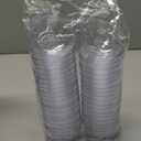 Qeirudu 50 Pack 3 oz Mini Dessert Cups with Spoons, Clear Small Round Party Serving Bowls for Yogurt Parfait Fruit Mousses Appetizer Ice Creams