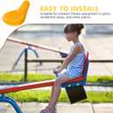 Angoily Outdoor Seesaw Seat Cushion Replacement Plastic Part for Playground Equipment Kids Parks Community Areas Durable Comfortable Toddler Rocker Seat 13.78X10.63X8.27 Inches