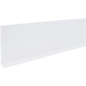 M-D Building Products 4-Inch x 120-Feet Dry Back Vinyl Wall Base, Flexible Dry Back Vinyl Trim with Toe - Easy Install Molding Trim for Floors, Baseboards, Bulk Roll, Snow White (75507)