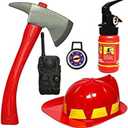 EBTOYS Fireman Role Play Costume Halloween Christmas Fireman Dress Up Set & Fire Fighter Toys Kits, 5pcs