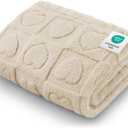 Luciphia Small Dog Blanket Washable Pet Bed Cover Soft Fluffy Puppy Blanket with Premium Fleece 300GSM Cozy Calming Cat Blankets for Indoor Cats Beige 30x20 inch