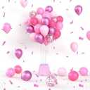 Pink Balloon Sets, 64 Pcs Hot Pink Confetti Balloons, 12 Inch Pastel Pink Metallic Magenta Balloons Kits Latex Party Balloons for Women Girls Birthday Baby Shower Princess Party Decorations
