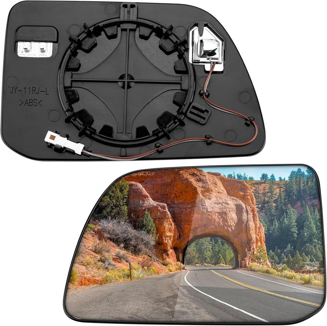 Driver Side Mirror Replacement for Ford Edge 2011 2012 2013 2014 - Left Side Mirror Glass, Rear View Mirrors Glass with Power Heated & Blind Spot