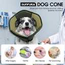 Dog Cone - Soft Cone for Dogs to Stop Licking, Pet E-Collar Alternative After Surgery, Adjustable Pet Recovery Collar for Wound Healing, Army Green Medium (Green, M)