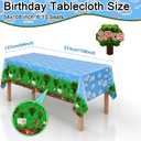 Pixel Miner Tablecloths, 54x108 in, Themed Birthday Party Supplies, Plastic Table Cloth for Craft Party Decorations, Disposable Animals Tablecovers (Animals, 3pcs)