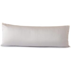 evolive Luxury 100% Tencel Material Silk Feel Cooling Breathable Pillow Cover/Pillowcase (White, 21X54 Body Pillow Cover)