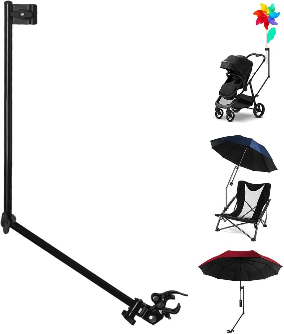 HOBVO Adjustable Golf Umbrella Universal Clamp for Golf Cart, Beach Chair, Stroller, Bleacher, Patio, Fishing