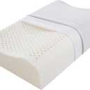 Nature Latex Foam Pillows, Cervical Pillow for Neck and Shoulder Pain Relief, Ergonomic Contour Bed Pillow, Medium Firm for Side Sleep Stomach Sleeping and Back Sleeper(23.6"15.7"3.7"/4.5")