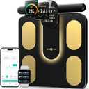 Runstar Smart Scale FSA&HSA Eligible, 8 Electrodes Digital Bathroom Scale for Body Weight and Fat, BMI, Muscle Mass 28 Body Composition Measurement, with Full-Color TFT LCD on Retractable Handle