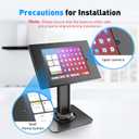 AboveTEK Anti-Theft iPad Kiosk Stand POS iPad Security Stand & Locking Tablet Holder Heavy Duty Base, 360 Swivel, 75 Tilt Bracket Perfect for Retail Business (Black)