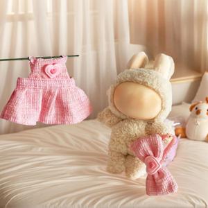 3 x ShaKaLa 17cm Doll Clothes Set Designer, Cute Skirt Hat for Dolls, Dress Outfit Accessories Compatible with 5.9- 6.7inch Dolls (No Doll) Pink A