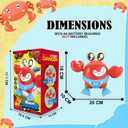 ritastar Dancing Crab Baby Toy,Tummy Time Toys with Funky Moves,Music,RGB LED Lights,Battery Powered Moving Crawling Interactive Learning Toy for Kids,Toddlers,Baby Boys Girls Birthday