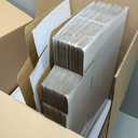 Watersay 25 Pack Half Pan Corrugated Catering Box 13'' x 10-7/8'' x 3'' White Secure Stackable Food Delivery Container Bakery Cardboard Food Storage Boxes for Takeout