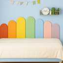 7 Pcs 3D Anti Collision Wall Padding for Playroom 15.75'' 19.69'' 23.62'' Autism Peel and Stick Headboard Anti Collision Upholstered Wall Panels Self Adhesive Headboard Panels for Protection