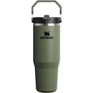 Stanley IceFlow 2.0 Flip Straw Tumbler with Handle 30 oz | Twist On Lid and Flip Up Straw | Leak Resistant Water Bottle | Insulated Stainless Steel | BPA-Free | Dried Pine