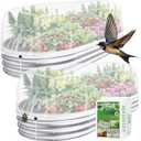 2 Pack Garden Netting for Raised Beds, 6x3FT Raised Bed Cover for Garden Protection, Ultra Fine Mesh Bird Netting Pest Barrier Screen with Drawstring for Protecting Vegetables Fruits Flowers