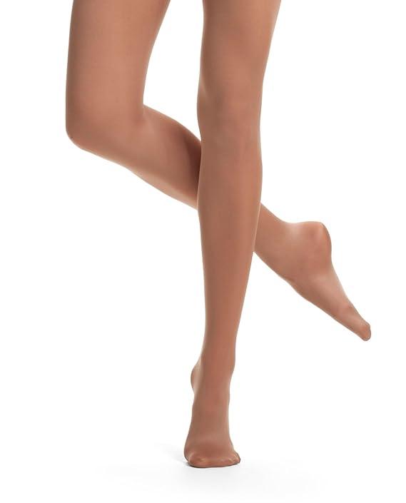 Danskin Women's Compression Footed Tight, Classic Light Toast, C