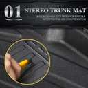 Cargo Mat & Backrest Mats Compatible with 2022-2025 Lexus LX 600 (Only Fits 7 Passenger Models) - TPE All Weather Rear Cargo Liner Rear Trunk Liner Back Seat Cover Protector
