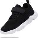 Santiro Boys Shoes Girls Kids Sneakers Tennis Running Shoes (12.5 Little Kid, Black)