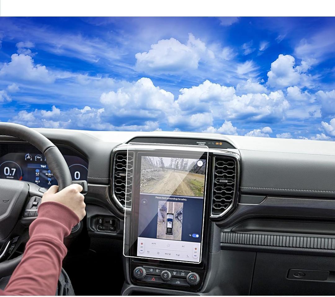 2024 2025 Ford Ranger Screen Protector for Ford Ranger XL/XLT 10.1Inch 2024 Ranger Accessories TouchScreen Clear Display Protector Film infotainment screen protector Tempered Glass Ranger 10.1''