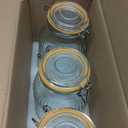 Amzcku Wide Mouth Vintage Mason Jars with Airtight Lid 64oz 2 Quart, Canister Quart Jars for Kitchen Storage - for Coffee, Sugar, Beans 3 Pack