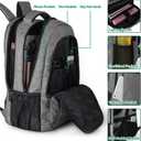 MATEIN Travel Laptop Backpack, Business Anti Theft Slim Sturdy Laptops Backpack Personal Item Bag, Water Resistant College School Computer Bag Gift for Men & Women Fits 15.6 Inch Notebook, Grey