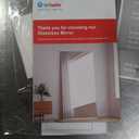 brisafe Full Length Stand Up Mirror on Wheels,75''95'',Large Tri-Fold Floor Mirror with Stand,Movable 3-Way Full Length Standing Mirror for Gym, Dance Studio, Fitness Room, and Home (White)