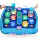 Whack Game Mole Toys for 3 4 5 6 Year Old Boys, Pounding Toys for Age 2-4, 3 Modes & Light Interactive Toddlers Toy with 2 Hammer, Baby Toy Gifts for Early Learning, Birthday Gift for Toddler Boy Girl (Blue)