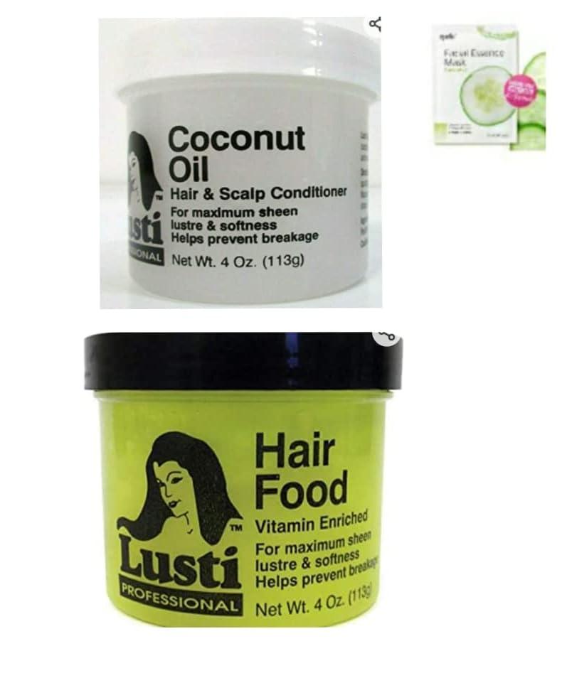 Lusti Coconut Oil Hair & Scalp Conditioner & Hair Food, 4 Oz (Pack Of 2) (EXP 07/14/27)